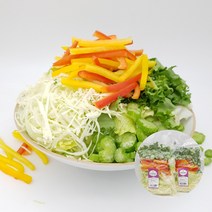의령농산 건강채소 당일채소 당일제조 당일발송 파프리카 믹스 샐러드 대용량 1kg, 파프리카 믹스 샐러드 1kg, 1개