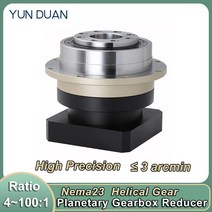 디스크 플랜지 출력 유성 기어 박스 6.35 8 11 14mm 입력 감속기 비율 4 ~ 100:1 60mm 서보 Nema23 스테퍼, 03 ratio 7_03 11mm Input