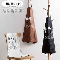 지니플러스 앞치마 방수앞치마 린넨 바리스타 카페 예쁜 원피스 주방 공방 미용실 목공 원피스형 앞치마, 아이보리