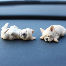 강아지 인형 자는 새끼 프렌치불독 뒤태 자동차 장식, 팬더 바둑이