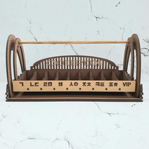초코쿠폰함 1단(흔들의자형) 네임카드 명함꽂이 쿠폰보관함 쿠폰케이스 베이런케이스, 스윗 초코형, 1개