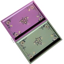 나전칠기 자개다과트레이 디저트쟁반 식탁매트, 민트