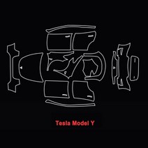 자동차커버 휠캡 자동차덮개 바디커버 타이어커버 범퍼커버 ZHUAIYA 자동차 페인트 보호 필름 투명 브라 PPF 데칼 테슬라 모델 3 Y 2020 2021 2022 8mil, 11.MODEL Y set - PPF Black