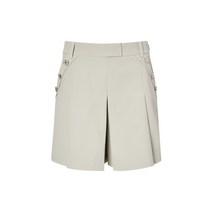 22FW [BRITISH CLASSIC]베이지 버튼 장식 플리츠 치마 바지 HWPA2D623I2