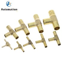 호스어댑터 T 모양 황동 바브 호스 피팅 티 4mm 6mm 8mm 10mm 12mm 16mm 3 방향 튜브 커플 링 커넥터 어댑터, [30] OD 16mm-14mm-16mm