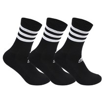 100% 정품 아디다스 스포츠 양말_쿠션 양말 블랙 3팩 (SWG-118481)