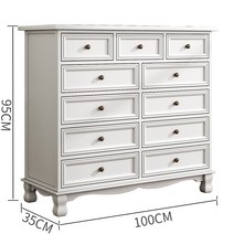 빈티지 서랍장 수납장 거실가구 원목 모던 북유럽 인테리어 아메리칸 스타일 버킷 캐비닛 단단한 나무 스토리지 사물함 거실 벽 작은 침실 5 찬장 랙 홈, A.차려 입다, U.새로운 100 길이 퓨어 화이트