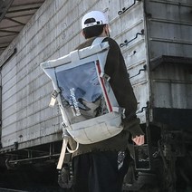 퍼스트레인 남녀공용 투명필름 백팩 캐주얼 가방 Q505