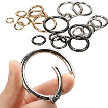 오링 O링 열쇠고리 카라비너 원형, 골드, 61mm 1개단위