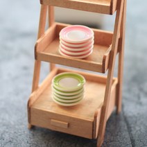 미니어쳐 미니접시모형5p, 핑크