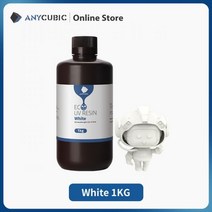 ANYCUBIC ECO UV 수지LCD 3D 프린터에 사용되는 낮은 냄새 안전 405nm, 1kg 화이트 Germany