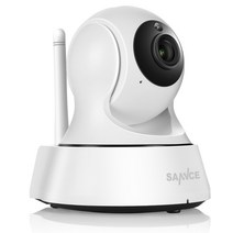 가정용 홈 무선 실시간 현관 강아지 방범용 캠 cctv SANNCE 보안 IP 카메라 Wi-Fi 미니 네트워크 카메라 감시 Wifi 720P 야간 투시경 CCTV 카메라 베이비, 3m 전원 케이블 포함, 협력사, 미국 플러그