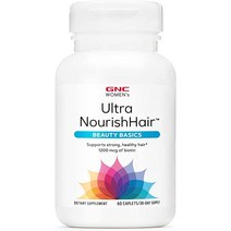 GNC 여성용 울트라 너리쉬헤어 비타민 건강한 모발 피부 및 손톱 지원 C E 아연 함유 비오틴 매일 보충 60정, [02] 120 카운트