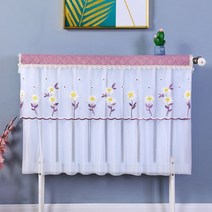 보일러분배기커버 라디에이터 은폐 유물 지열수 분배기 커버 캐비닛 연기 방지 배플 가열 밸브 차단 장식, 195. 길이 160 높이 70cm 해바라기 보라색 꽃, 1개