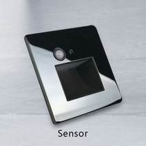 SANDIY 벽 램프 모션 센서 내장 된 계단 빛 보육 야간 조명 실내 룸 단계 사다리 복도 86x86, Black Sensor C, Warm White (2700-3500K)