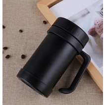 스텐 이중진공 보온컵 보온 머그컵 (500ml 블랙), 단품