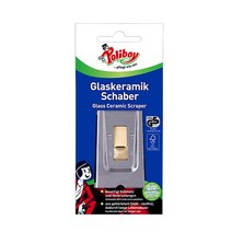 폴리보이 독일 인덕션스크래퍼 전기렌지청소용칼 헤라 흑칼집 그리들스크래퍼 유리 타일 긁개, 교체용날(8입)