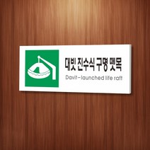 카시드 WPR453 대빗진수식구명뗏목표지 안내판 표지판 표시판 표찰 팻말 명판 주의 경고, 포맥스
