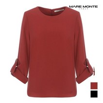 마레몬떼 여성 심플 소매 롤업 블라우스 M203MBL13S0