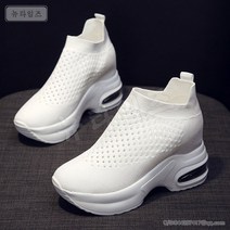 화이트 운동화 키높이 여성화 메쉬 통굽 통굽 스니커즈9cm 뉴타임즈 T210O913