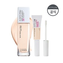 [메이블린] [기획세트]NEW 슈퍼스테이 파운데이션+컨실러, 컨실러:10 페어 / 파운데이션:110 포슬린, 상세 설명 참조