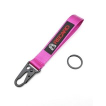 차량 RECARO JDM 스타일 자동차 키 체인 크리에이티브 메탈 자동 링 손목 끈 홀더 트레일러 벨트 패션 액세서리, [01] pink recaro