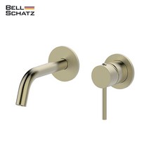 베르사츠 무광 엔틱 골드 스텐 매립 세면수전 욕실 벽매립형 세면대수전 BSL-9001GD, 1개