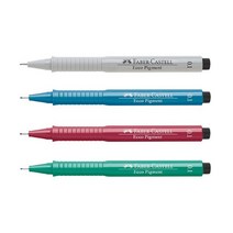 파버카스텔 에코피그먼트 펜 4색 낱개, 블랙 0.4mm