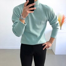 간빠레 보들보들 루즈핏 남자 반폴라 니트
