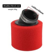 높은 흐름 공기 필터 포드 시스템 스폰지 클리너 클램프 온 110cc 125cc 150cc 250cc 구덩이 자전거 Pitbike 오토바이 먼지 핏 자전거 스쿠터, Red W 48