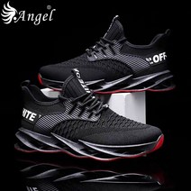 (Angel)새로운 패션 트렌드 플라잉 니트 통기성 운동화 남성 블레이드 캐주얼 스니커즈