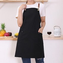 심플 모던한 카페앞치마 블랙 주방 공방 애견샵 미용사 학원 리본앞치마 캠핑앞치마 카페유니폼 네일샵앞치마 공방작업복 세련된여름앞치마
