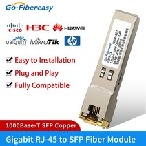 광섬유장치 통신장비 SFP 모듈 RJ45 구리 1000BASE-T 기가비트 광학 트랜시버 CiscoMikrotikUbiquitHuaweiNetgearFiber 이더넷 스위치 용, 05 1pcs For Mikrotik