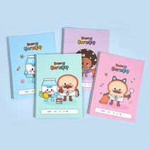 독서록 스프링노트 브레드이발소 독서기록장 초등글쓰기 노트, 단품