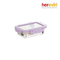 [헤르빈] 크리아 커버분리 밀폐용기 600ml 파스텔퍼플, 단일