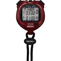 세이코 SEIKO 솔라 인터벌타이머 초시계 스톱워치 운동 SVAJ103, 레드