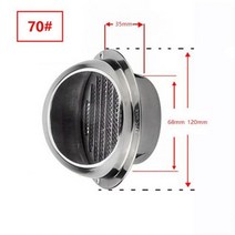 스테인레스 스틸 벽 천장 공기 환기 덕트 배기 그릴 커버 콘센트 난방 냉각 벤트 캡 방수, 10JJWW027700006