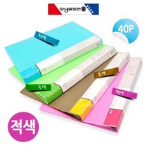 사출섹션 클리어화일 A4 40P 적색 폴더화일 폴더파일 엘홀더 낱장화일, ◎상품_상품선택◎