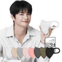 시노텍스 컬러 귀편한 미세먼지 KF94 마스크 새부리형 50매, 소형(S) 50매, KF94블랙