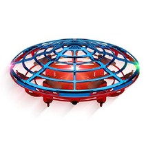 Force1 스쿠트 수동 드론 - 핸즈프리 모션 센서 미니 실내 소형 UFO 장난감, 빨강  파랑