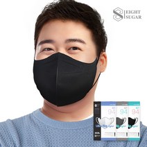 에이트슈가 울트라빅슈가 특대형 얼큰이 KF94 새부리형 마스크, 블랙, 100매, 1매입