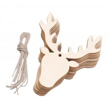 WJSHOP 3x10pcs 미완성 나무 동물 조각 컷아웃 펜던트 웨딩 장식 사슴