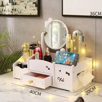 귀여운 미니 화장대 거울 경대 어린이 소녀 콘솔 서랍 수납 좌식, 15 원형 티슈박스