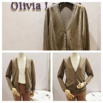 올리비아로렌 세련된 브이넥 라인 배색 반짝이 펄 여름 가디건 nc청주점 vocbcxm3141