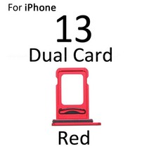 유심슬롯 아이폰 호환 13 미니 심카드 트레이 슬롯 어댑터 홀더 수리 부품, [15] Daul Red 13