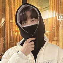 방한 기모 페이크 후드 넥워머