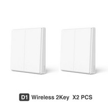 Aqara-D1 스마트 스위치 무선 단일 파이어 와이어 ZigBee 벽 Mihome app을 위한 홈 조명 제어, 16 D1 Wireless 2key X2