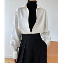 샤랄라 블라우스 XEJ 패션 여성 프렌치 v-넥 가을 의류 여성용 빈티지 튜닉 코듀로이 겉옷 버튼 없음 샤이니