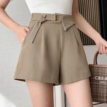 [랜덤플레이] 허리벨트 포인트 유니크 사이드 지퍼 숏 팬츠