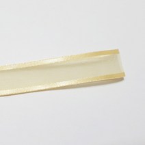 선물포장리본 꽃포장리본 양면 오간디 리본 (폭 6mm 길이90m)(폭 10mm/15mm/25mm/35mm 길이 45mm), 35mm, 4(연노랑)